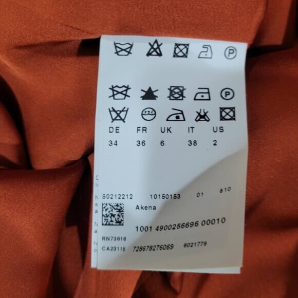 Boss Orange by Hugo Boss Orange Silk Dress - Size 2 - Picture 6 of 10